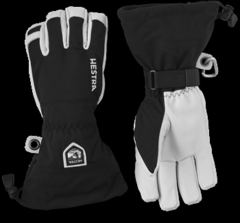 Hestra Army Leather Heli Ski 5-finger - Black - Skihandske